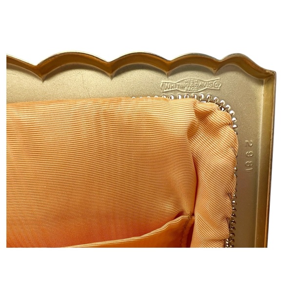 Vintage Whiting & Davis Mesh Clasp Purse-Gold with Shoulder Chain - Picture 8 of 9